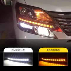 【送料無料】トヨタ アルファード ヴェルファイア 20系 TOYOTA Alphard Vellfire 20 専用 LED ヘッドライト ユニット デイライト ターンシグナル 一体化 08-11年式/12-15年式 選択可 高輝度 視認性UP ドレスアップのサムネイル