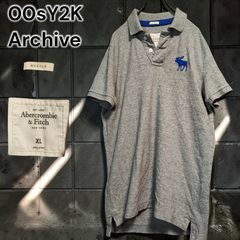 アバクロ S MUSCLE FITボーダーポロ USAムース刺繍 Y2K 00s - メルカリ