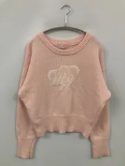 muguet ミュゲ ニット/セーター F ピンク ウール・ニット ナイロン ニット ワンポイント ブランドロゴ ショート丈 長袖 クルーネック(丸首) レディースのサムネイル