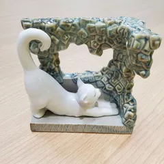 MK825【ER263】LLADRO リヤドロ ナチュラルフレーム 猫 陶器 置物 オブジェ 264692211のサムネイル