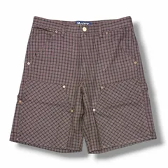 参考上代27500円 未使用 BoTT 25SS Plaid Double knee Short ダブルニーショーツ ハーフパンツ ボット ブラウン S （7107M）のサムネイル