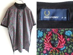 06M033◯ FRED PERRY ブラック ローレル 半袖 ポロシャツ M - メルカリ