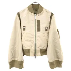 sacai サカイ 22SS Nylon Twill Mix Cape Bomber Jacket ケープ ボンバージャケット 22-05957 ベージュ 3のサムネイル