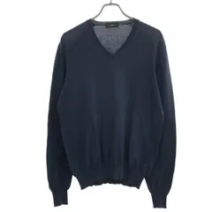 ZANONE ザノーネ Vネックコットニットセーター  ネイビー 48のサムネイル