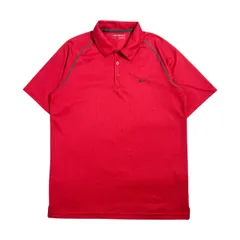 NIKE GOLF ナイキゴルフ ワンポイント 半袖 ポロシャツ L/レッド系 メンズ　のサムネイル