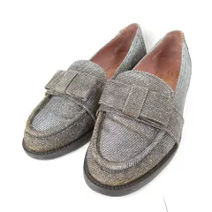 美品 DIEGO BELLINI ディエゴベリーニ リボンローファー モカシンシューズ 35 22.0～22.5cm相当 ゴールド レディース 古着 中古 USEDのサムネイル