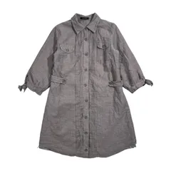 RAY BEAMS レイビームス タック ヘリンボーン 7分袖 5分袖 チュニック丈 シャツ /グレー系 レディース カジュアルのサムネイル