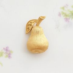 極美品】TRIFARI ブローチ てんとう虫 エナメル ゴールド グリーン