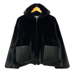 ユナイテッドアローズ UNITED ARROWS ジャケット ブルゾン ファー フード 長袖 黒 ブラックのサムネイル