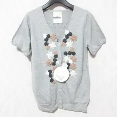 未使用 Mother マザー 刺繍入り ニットカーディガン 29830001 サイズF グレー レディース 古着 中古 USEDのサムネイル