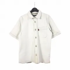 マイノリティー MINORITY レザー 半袖 シャツ ブルゾン 牛革 M オフホワイトのサムネイル