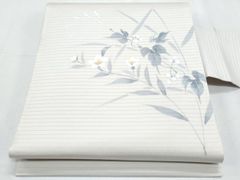 紗絽 手描き染 疋田柳と千鳥 単衣 盛夏 名古屋帯 正絹 お仕立て上り