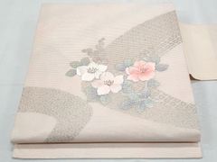 夏物】紋紗織 総刺繍 九寸名古屋帯 正絹 - メルカリ