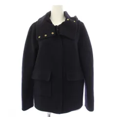セリーヌ CELINE フィービー期 ダブルフェイスカシミヤフードショートコート ジップアップパーカー カシミヤ 34 紺 ネイビー 2 5L17/4146 /YTのサムネイル