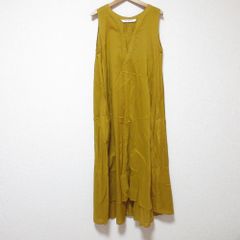 未使用DRESSTERIOR ワンピース リネン マスタード 38 - メルカリ