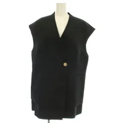 アドーア ADORE 23AW ノースリーブ ベスト ジャケット エンボス加工 38 黒 ブラック 531-3250913 /☆Gのサムネイル