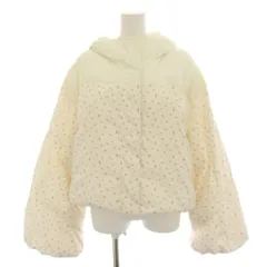 ファーファー furfur 25AW 2WAYダウンジャケット 中綿ジャケット アウター フード 花柄 F 白 ホワイト ピンク RWFJ254034 /YTのサムネイル