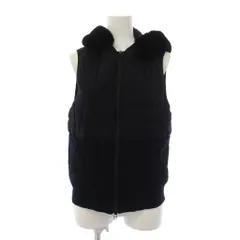 ダブルスタンダードクロージング ダブスタ DOUBLE STANDARD CLOTHING 中綿ベスト ジャケット ジップアップ フード ファー 38 黒 0205-160-183 /BMのサムネイル