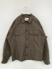 HK WORKS LONDON エイチケーワークスロンドン シャツ/ブラウス LL ブラウン コットン チェック柄 長袖 レギュラーカラー メンズのサムネイル