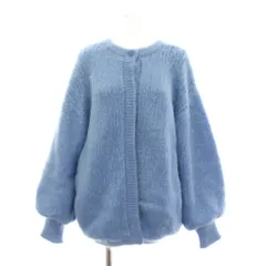 アメリヴィンテージ Ameri VINTAGE カーディガン ニット 厚手 F 水色 ライトブルー 無地 長袖 01220131030 /YMのサムネイル