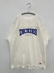 Dickies ディッキーズ Tシャツ/カットソー L ホワイト 前面プリント ブランドロゴ ミドル丈 半袖 クルーネック(丸首) メンズ