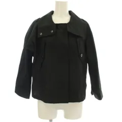バーバリー ロンドン BURBERRY LONDON リネン混 ジャケット ショート丈 38 黒 ブラック B1E24-782-09 /☆Gのサムネイル