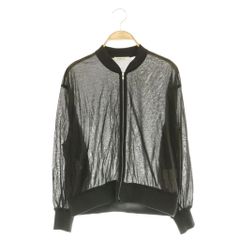 美品 レリアン チュールジップブルゾン 11 黒 ブラック　シアー 美品 レリアン チュールジップブルゾン 11 黒 ブラック シアー - メルカリ