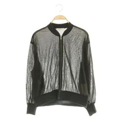 マカフィー MACPHEE トゥモローランド グロッシージャージージップアップブルゾン シースルー シアー 36 ブラック /MY ■OSのサムネイル
