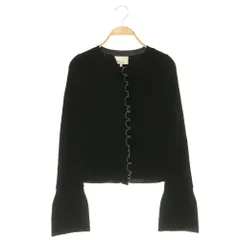 3.1 フィリップリム 3.1 phillip lim フリル ベルスリーブ リブカーディガン ニット 長袖 S ブラック /MY ■OSのサムネイル
