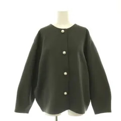 リランドチュール Rirandture パール釦コーディガン ノーカラー 2 チャコールグレー /DO ■OSのサムネイル