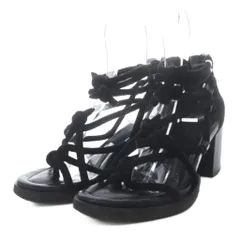 アレキサンダーワン ALEXANDER WANG Tempest トングサンダル ブロックヒール レースアップ スエード 36 ブラック /YO5のサムネイル
