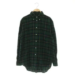 ポロ ラルフローレン POLO RALPH LAUREN チェックシャツ ボタンダウン 長袖 コットン SP グリーン /MY ■OS