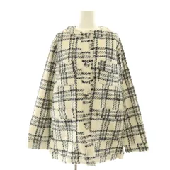 ダーリッチ Darich 24AW チェックフリンジツイードジャケット ノーカラージャケット F アイボリー /DF ■OSのサムネイル