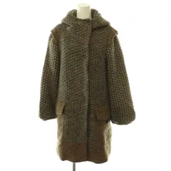 ツモリチサト TSUMORI CHISATO ウール コートフード アウター ロング 2 グレージュ /HS ■OSのサムネイル
