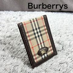 BURBERRY バーバリー キャンバス×レザーノバチェックコインケース小銭