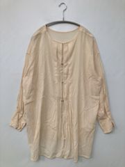 kagureかぐれ コットンリネン混 ワイドシルエット シャツブラウス 