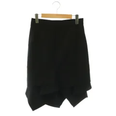 サカイ sacai 24-07121 アシンメトリックヘムフレアスカート ストライプ 膝丈 1 ネイビー /HK ■OS ■SHのサムネイル