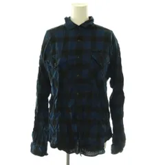 ツモリチサト TSUMORI CHISATO チェック柄 長袖 シャツ 2 ネイビー ブラック /HK ■OSのサムネイル