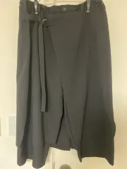 YOHJI YAMAMOTO ヨウジヤマモト メンズ ダブルレイヤー COVER カバー 7分パンツ ブラックのサムネイル