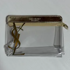 Yves Saint Laurent イヴサンローラン クリアポーチ YSL ロゴ 透明 コスメポーチ 小物入れ B641のサムネイル