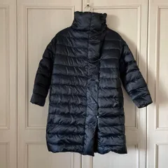 81　エスマックスマーラ ダウン　DOWN　jacket　ジャケット　outer　アウター　coat　コート マックスマーラ S’　Max Mara ハイネック　ブルー 青 藍色 ネイビー 紺色　お呼ばれ　デート　オフィスカジュアル　食事会のサムネイル