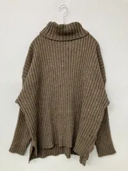 HUG U ハグユー ニット/セーター ブラウン ナイロン 無地 ミドル丈 長袖 タートルネック/ハイネック レディースのサムネイル