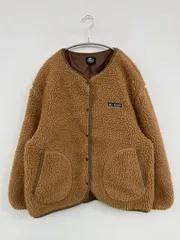 CAMP7 キャンプセブン ブルゾン MEDIUM ブラウン ボア 無地 ワンポイント ブランドロゴ ミドル丈 フードなし ボタン留め レディースのサムネイル