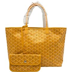美品 GOYARD ゴヤール 総柄 サンルイ PM トートバッグ イエロー - メルカリ