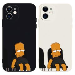 GREDINO 심슨즈 iPhone16 Pro용 케이스 심슨즈 스마트폰 케이스 iphone 16Pro ?용 전기종 대응 실리콘 찰과상 방지 지문 방지 내충격 더 심슨즈 iphone 16 Pro 케이스 휴대 보호 커버 얇은 서