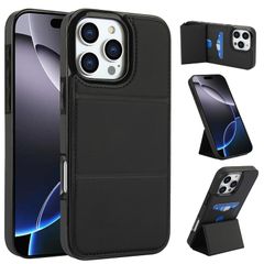NKECXKJ iPhone 16 Pro Max 용 케이스 + 화 유리 필름 PU 가죽 접이식 카드 수납 스탠드 기능 휴대 케이스 충격 흡수 Case Cover phone16promax 아이폰 16promax iphone16 프로마