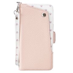case for iPhone 16 Pro 커버 아이폰 16 프로 케이스 수첩형 귀여운 고양이의 발자국 스트랩 첨부 스탠드 기능 첨부 [PKW] 마그넷 개폐 카드 수납 지갑형 전면 보호 (B2-핑크, 에 적용하는 iPhone16 pro)