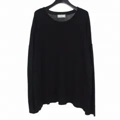 アミ アレクサンドル マテュッシ ami alexandre mattiussi SS19 オーバーサイズニット ハイゲージクルーネック コットンニット M 黒 ブラック E19K002のサムネイル