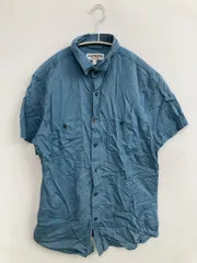 EXPRESS エクスプレス シャツ/ブラウス S ブルー 無地 ミドル丈 半袖 レギュラーカラー メンズのサムネイル