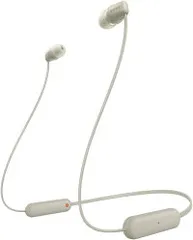 【新品】ソニー ワイヤレスイヤホン WI-C100:Bluetooth対応/25時間スタミナ/IPX4防滴/DSEE搭載 ベージュ WI-C100 CZ